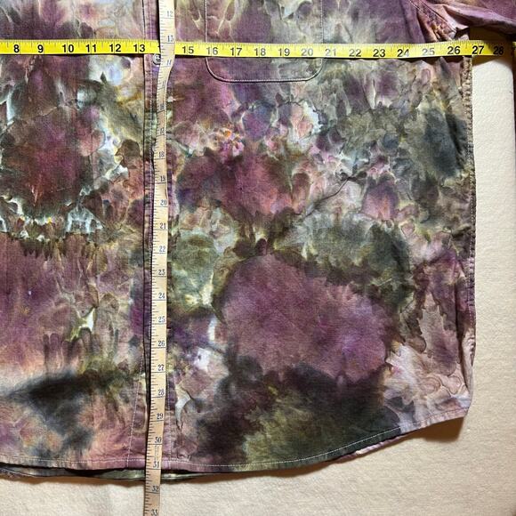 Men’s 2XL Regular Fit Short Sleeve Button Down Shirt Tie Dye Old Navy Festival - Picture 10 of 12